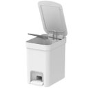 Ver mais imagens de Kit 2 Lixeiras de Pedal com Aro Interno 6 Litros para Banheiro Polipropileno Trium Branco