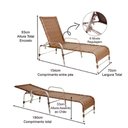 Ver imagem 4 de Kit 2 Cadeiras Espreguiçadeiras Catar e Mesa Garden Trama Argila