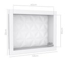 Ver imagem 3 de Nicho para Banheiro em Mármore Sintético Texturizado 60x30 Branco