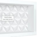 Ver imagem 4 de Nicho para Banheiro em Mármore Sintético Texturizado 60x30 Branco