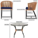 Ver imagem 2 de Mesa com 4 Cadeiras e Noronha Estofado 10 Trama Original Terra Cota