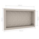 Ver imagem 3 de Nicho para Banheiro em Mármore Sintético Texturizado 60x30cm 