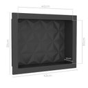 Ver imagem 3 de Nicho para Banheiro em Mármore Sintético Texturizado 60x30cm Preto