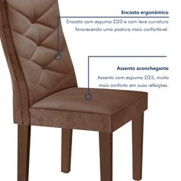 Conjunto Mesa Redonda com 4 Cadeiras Tampo MDF Barcelona Yescasa - 6
