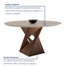 Conjunto Mesa Redonda com 4 Cadeiras Tampo MDF Barcelona Yescasa - 3