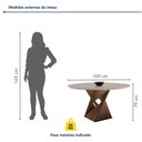 Ver imagem 3 de Conjunto Mesa Redonda com 4 Cadeiras Tampo MDF Barcelona Yescasa