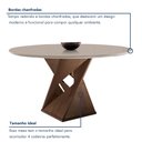Ver imagem 6 de Conjunto Mesa Redonda com 4 Cadeiras Tampo MDF Barcelona Yescasa