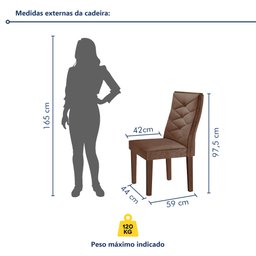 Conjunto Mesa Redonda com 4 Cadeiras Tampo MDF Barcelona Yescasa - 10