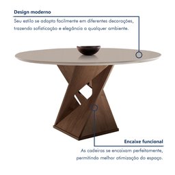 Conjunto Mesa Redonda com 4 Cadeiras Tampo MDF Barcelona Yescasa - 3 Conjunto Mesa Redonda com 4 Cadeiras Tampo MDF Barcelona Yescasa - 3
