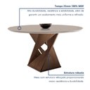 Ver imagem 2 de Conjunto Mesa Redonda com 4 Cadeiras Tampo MDF Barcelona Yescasa Chocolate/Off White/Suede Pena