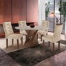 Conjunto Mesa Redonda com 4 Cadeiras Tampo MDF Barcelona Yescasa - 1