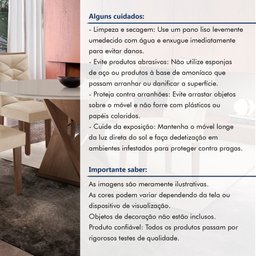 Conjunto Mesa Redonda com 4 Cadeiras Tampo MDF Barcelona Yescasa - 8
