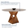 Conjunto Mesa Redonda com 4 Cadeiras Tampo MDF Barcelona Yescasa - 2