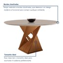 Ver imagem 5 de Conjunto Mesa Redonda com 4 Cadeiras Tampo MDF Barcelona Yescasa