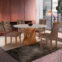 Ver imagem 1 de Conjunto Mesa Redonda com 4 Cadeiras Tampo MDF Barcelona Yescasa