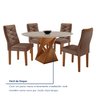 Conjunto Mesa Redonda com 4 Cadeiras Tampo MDF Barcelona Yescasa - 8