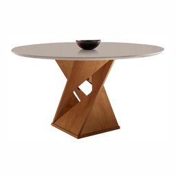 Conjunto Mesa Redonda com 4 Cadeiras Tampo MDF Barcelona Yescasa - 11
