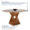 Ver imagem 5 de Conjunto Mesa Redonda com 4 Cadeiras Tampo MDF Barcelona Yescasa