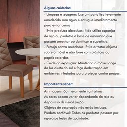 Conjunto Mesa Redonda com 4 Cadeiras Tampo MDF Barcelona Yescasa - 13