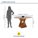Ver imagem 4 de Conjunto Mesa Redonda com 4 Cadeiras Tampo MDF Barcelona Yescasa