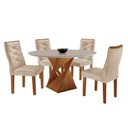 Ver imagem 3 de Conjunto Mesa Redonda com 4 Cadeiras Tampo MDF Barcelona Yescasa