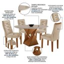 Ver imagem 2 de Conjunto Mesa Redonda com 4 Cadeiras Tampo MDF Barcelona Yescasa