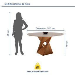 Conjunto Mesa Redonda com 4 Cadeiras Tampo MDF Barcelona Yescasa - 10 Conjunto Mesa Redonda com 4 Cadeiras Tampo MDF Barcelona Yescasa - 10