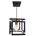 Ver imagem 1 de Kit 3 Pendente Infinity Poptem Cubo Aluminio Preto e Cobre Luminária Lustre 20cm Sala