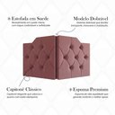 Ver imagem 3 de Cabeceira Solteiro Capela Suede Capitonê Dobrável Conforto com Espuma Premium - Rosa