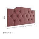 Ver imagem 4 de Cabeceira Solteiro Capela Suede Capitonê Dobrável Conforto com Espuma Premium - Rosa