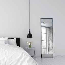 Espelho Decorativo de Chão Industrial Multi Preto 153x43cm Retangular - 3