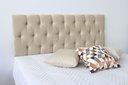 Ver imagem 2 de Cabeceira Estofada Para Cama King Capitonê 195x50cm Bege Claro - Alta Elegância ( Fixação Na Parede)