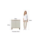 Ver imagem 4 de Balcão 2 Portas 80cm com Tampo Florença Marrom/Marromle/Sabbia