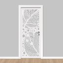 Ver imagem 1 de Adesivo de Porta - Relevo Floral 4 Dekalque 73x213
