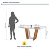 Conjunto Sala de Jantar Mesa Tampo Dakota Plus Vidro 160x80cm com 6 Cadeiras Luisa Yescasa  - 9