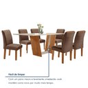 Ver mais imagens de Conjunto Sala de Jantar Mesa Tampo Dakota Plus Vidro 160x80cm com 6 Cadeiras Luisa Yescasa