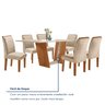 Conjunto Sala de Jantar Mesa Tampo Dakota Plus Vidro 160x80cm com 6 Cadeiras Luisa Yescasa  - 8