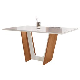 Conjunto Sala de Jantar Mesa Tampo Dakota Plus Vidro 160x80cm com 6 Cadeiras Luisa Yescasa  - 11