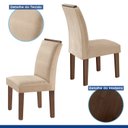 Ver imagem 5 de Conjunto Sala de Jantar Mesa Tampo Dakota Plus 160x80cm com 6 Cadeiras Luisa Yescasa 