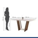 Ver imagem 3 de Conjunto Sala de Jantar Mesa Tampo Dakota Plus 160x80cm com 6 Cadeiras Luisa Yescasa 