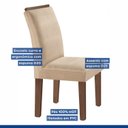 Ver mais imagens de Conjunto Sala de Jantar Mesa Tampo Dakota Plus 160x80cm com 6 Cadeiras Luisa Yescasa 