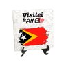 Quadro Azulejo Bandeira Timor-Leste Visitei E Amei Viagem - 1