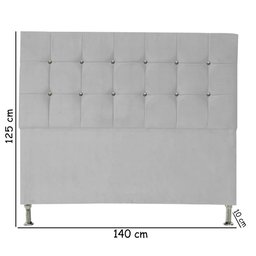 Cabeceira de Cama Box Estofada Berlim Casal 140 Cm Suede Vinho Ec Móveis - 2