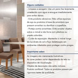 Conjunto Sala de Jantar Mesa Tampo Dakota Plus 160x80cm com 6 Cadeiras Luisa Yescasa  - 13