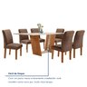 Conjunto Sala de Jantar Mesa Tampo Dakota Plus 160x80cm com 6 Cadeiras Luisa Yescasa  - 8