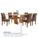 Ver mais imagens de Conjunto Sala de Jantar Mesa Tampo Dakota Plus 160x80cm com 6 Cadeiras Luisa Yescasa