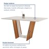 Conjunto Sala de Jantar Mesa Tampo Dakota Plus 160x80cm com 6 Cadeiras Luisa Yescasa  - 3