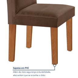 Conjunto Sala de Jantar Mesa Tampo Dakota Plus 160x80cm com 6 Cadeiras Luisa Yescasa  - 7