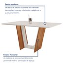 Ver imagem 3 de Conjunto Sala de Jantar Mesa Tampo Dakota Plus 160x80cm com 6 Cadeiras Luisa Yescasa