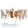 Conjunto Sala de Jantar Mesa Tampo Dakota Plus 160x80cm com 6 Cadeiras Luisa Yescasa  - 8